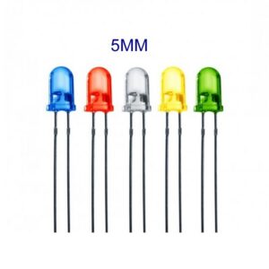 LED de 5 mm en colores azul rojo blanco amarillo y verde, imagen de referencia