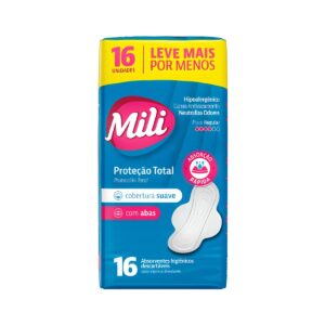 Toalla Femenina Higiénica Absorbente Mili 16 Unidades