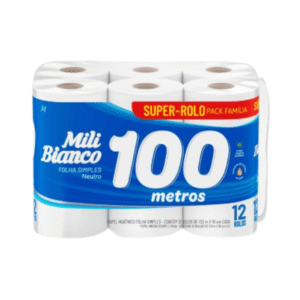 PAPEL HIGIÉNICO MILI 12 ROLLOS de 100 METROS NEUTRO Mili.
