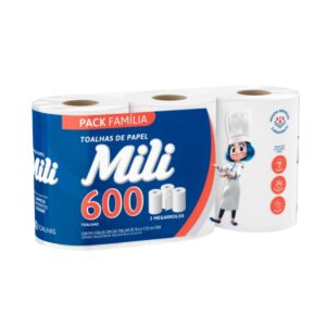Toalla De Cocina Mili Big 600 Paños 3x200 Papel De Cocina