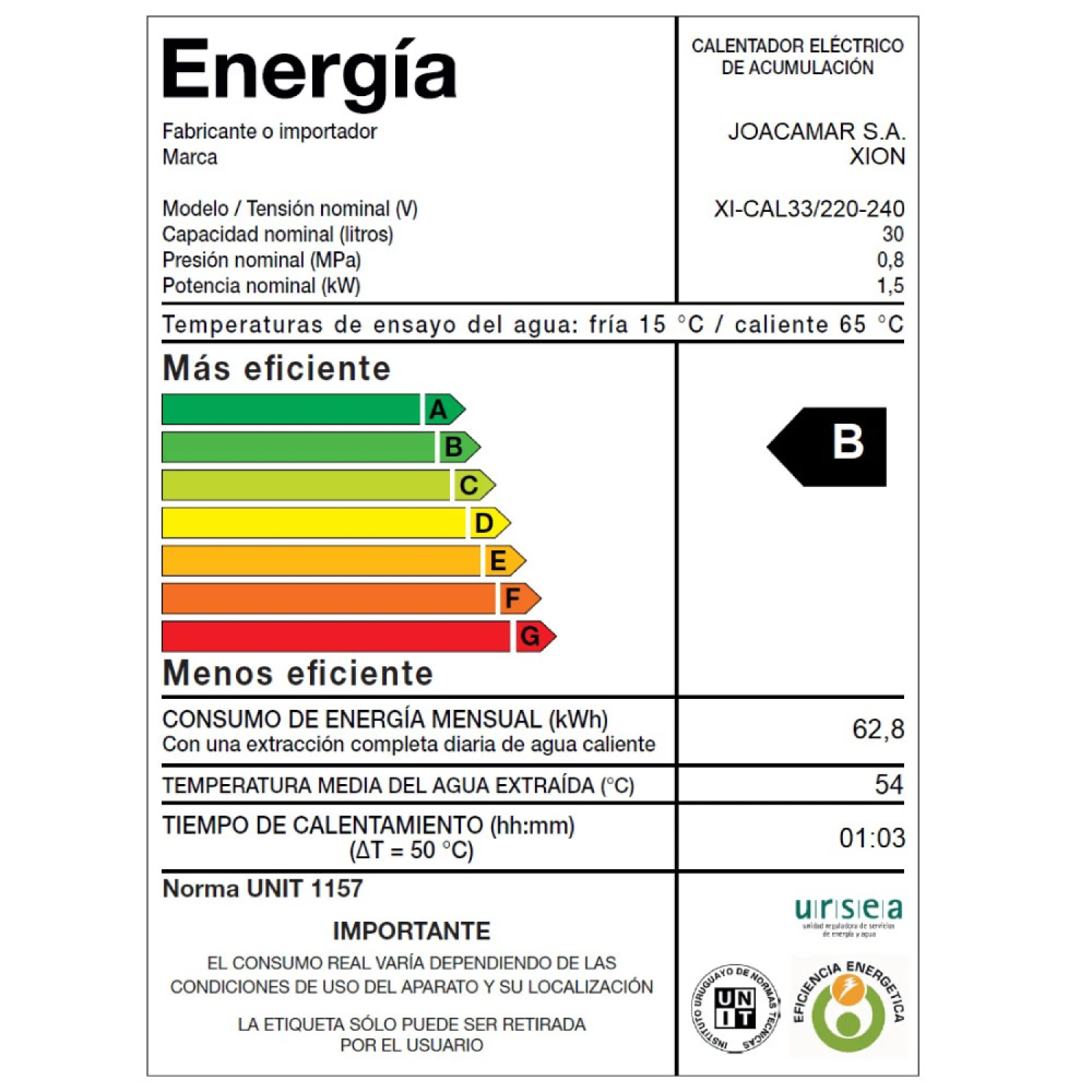 TERMOTANQUE XION 30 LITROS - Imagen 2