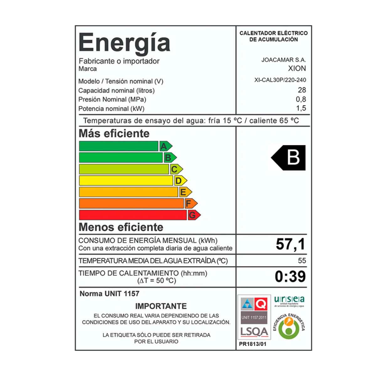 TERMOTANQUE XION 28 LITROS - Imagen 2