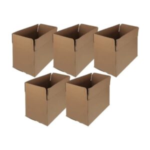 CAJA CARTÓN ENVÍOS ORGANIZACIÓN 40x30x30CM / 5 UNIDADES MARRÓN CLARO
