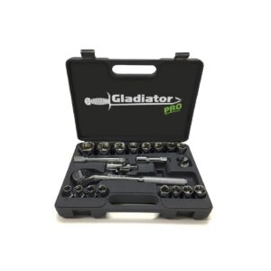 JUEGO DADOS 20 PIEZAS GLADIATOR PRO DE 10 A 32MM CROMADO