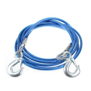 LINGA PARA REMOLCAR DE ACERO FORRADA 10MM 4M GANCHO AZUL ACERO