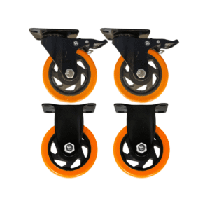 RUEDA GIRATORIA 100MM CON FRENO Y FIJAS 2 Y 2 4 UNIDADES