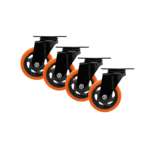 RUEDA GIRATORIA 100MM CON RULEMANM PACK 4 UNIDDAES