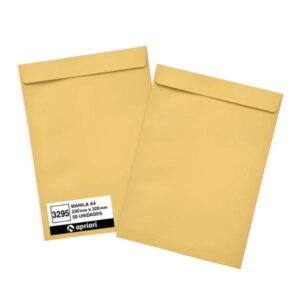 SOBRE MANILA 160X230MM 50 UNIDADES AMARILLO