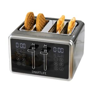 TOSTADORA 4 TOSTADAS DE CAPACIDAD SMARTLIFE ACERO INOXIDABLE