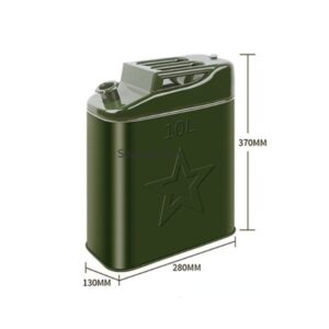 BIDÓN DE LATÓN TANQUE PARA COMBUSTIBLE 10L TIPO MILITAR