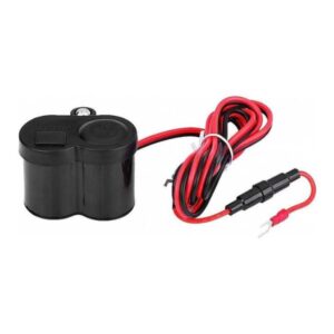 CRAGADOR USB PARA MOTOS 12V CON SOPORTE PARA MANILLAR NEGRO
