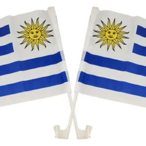 Bandera de Uruguay para Auto con Soporte - 2 Unidades - 708