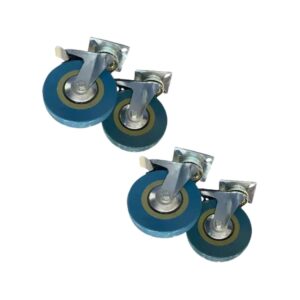 RUEDA 125MM GIRATORIA CON FRENO GOMA-METAL