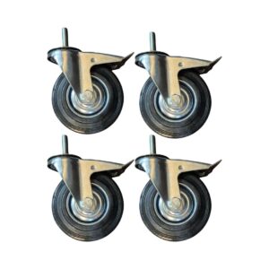 RUEDA GIRATORIA CON PERNO ROSCADO 125MM CON FRENO