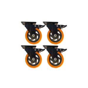 RUEDA 100MM GIRATORIA CON FRENO CON RULEMAN