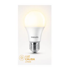 Lámpara LED Philips LEDBulb 6W E27 Luz Cálida