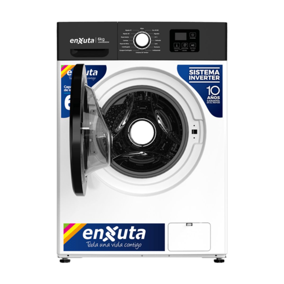 Lavarropas Carga Frontal Inverter 6kg Enxuta - Imagen 2
