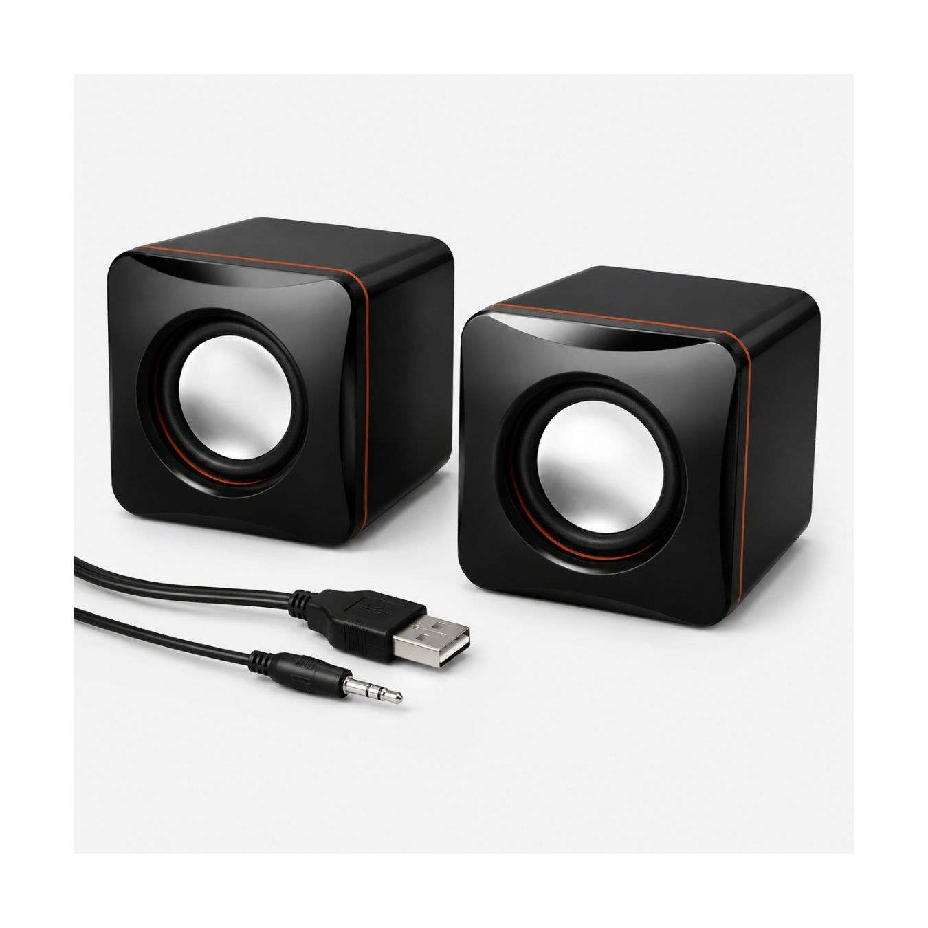 Mini Parlantes para PC Notebook Laptop USB 2.0 + Jack 3.5 mm - Imagen 2