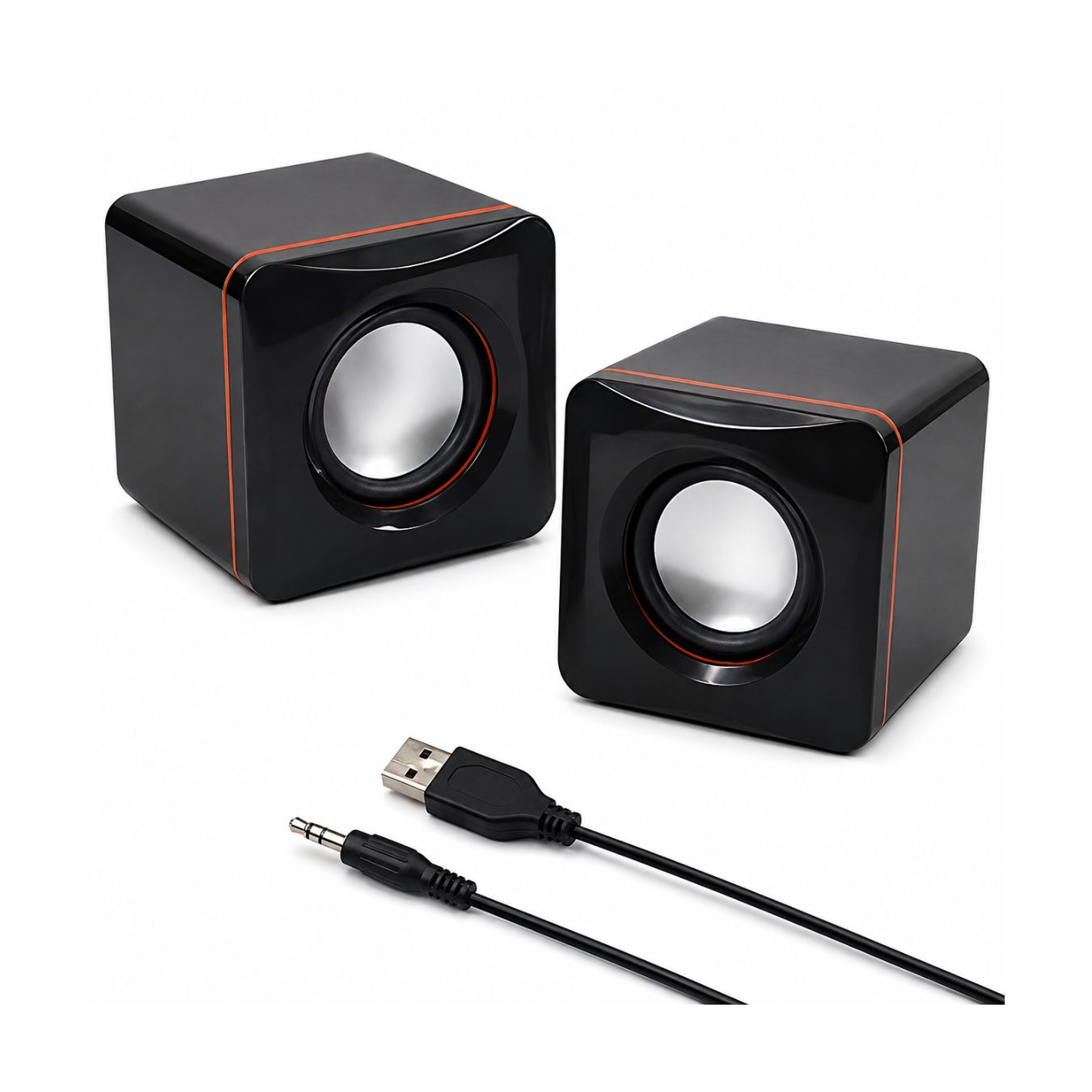 Mini Parlantes para PC Notebook Laptop USB 2.0 + Jack 3.5 mm
