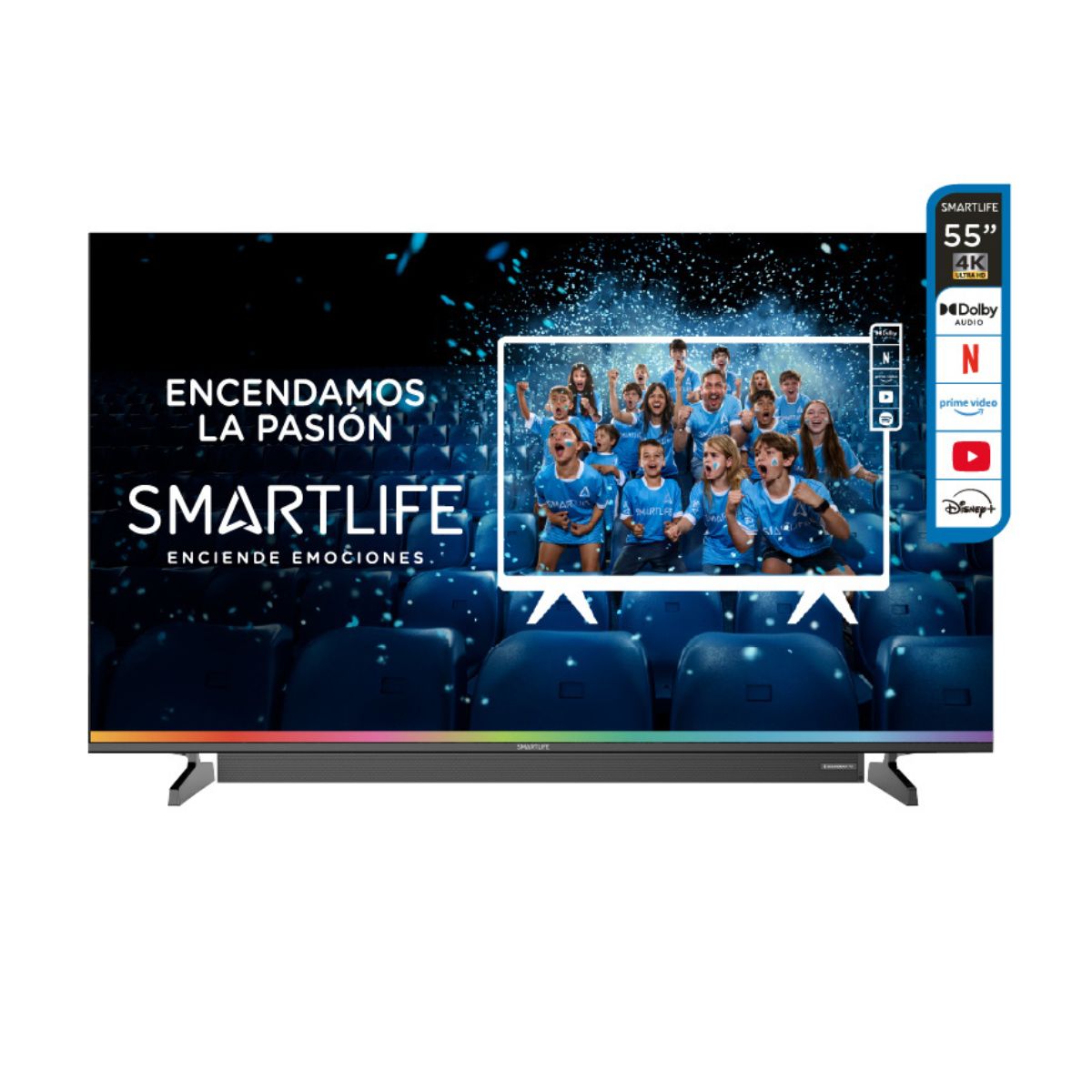 TELEVISOR QLED SMART TV 55´ 4K CON BARRA DE SONIDO