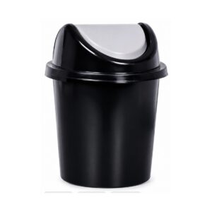 Cesto de Residuos 27 L con Tapa Basculante Negro