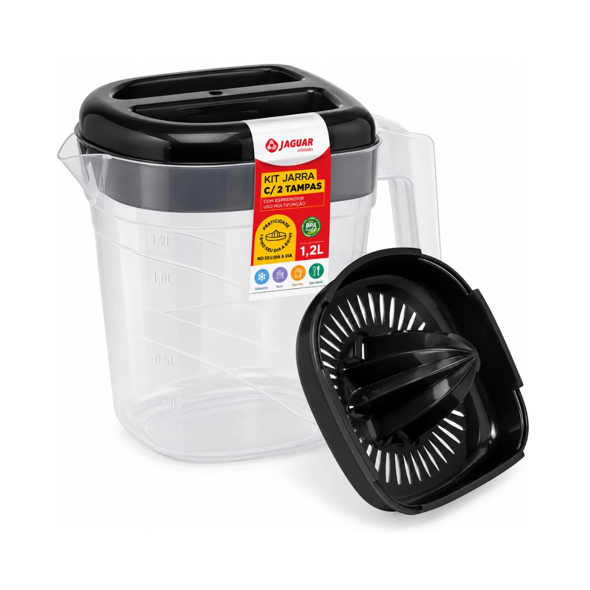 Kit Jarra Jaguar 1,2 L con Tapa y Exprimidor