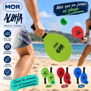 Juego de Tenis para Playa Mor Aloha Naranja – 2 Paletas + Pelota