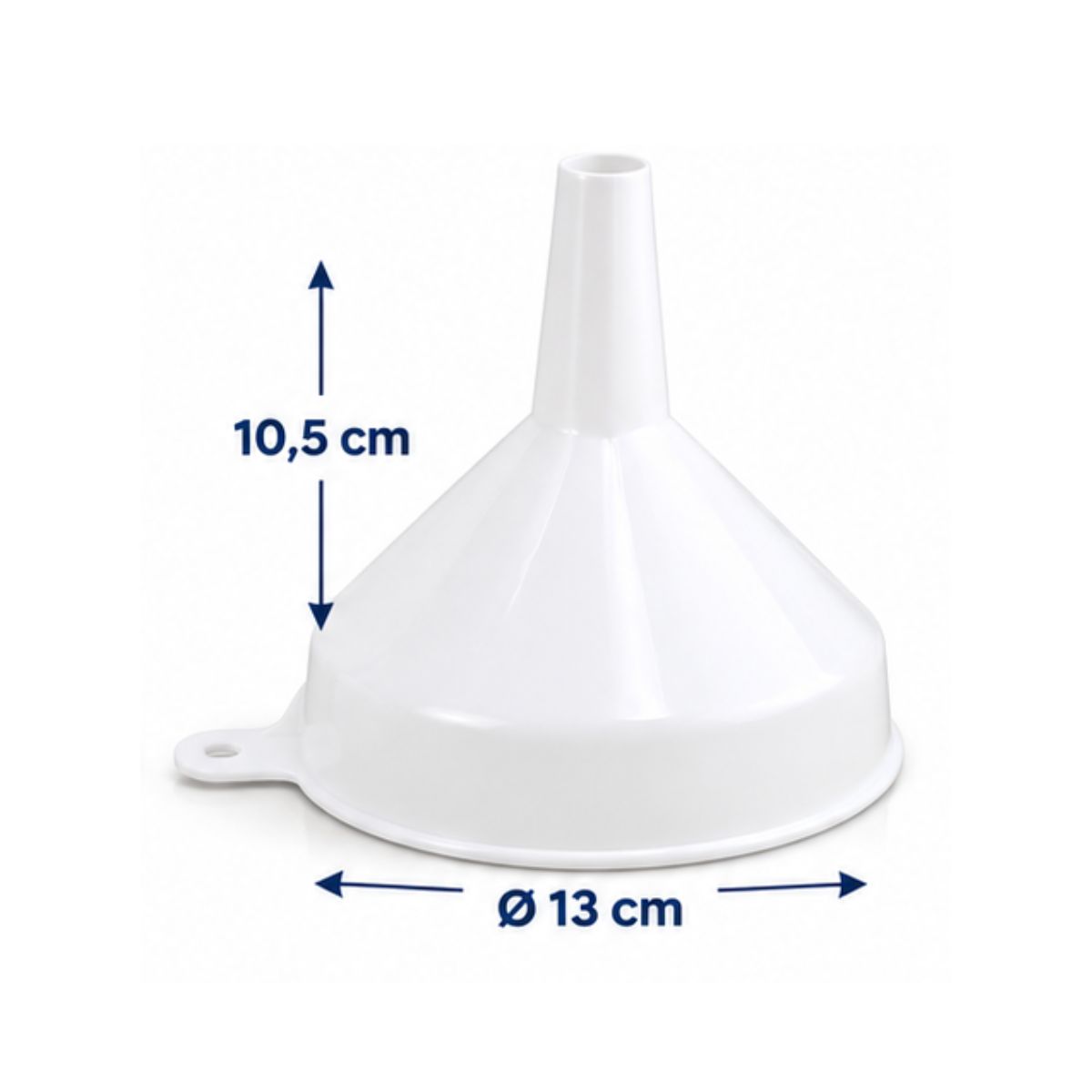 Embudo Premium Plastilovers blanco G 13 x 14 cm detalle