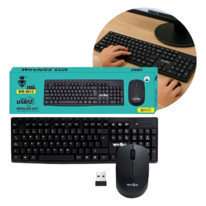 COMBO TECLADO Y MOUSE INALÁMBRICO WEIBO USB NEGRO