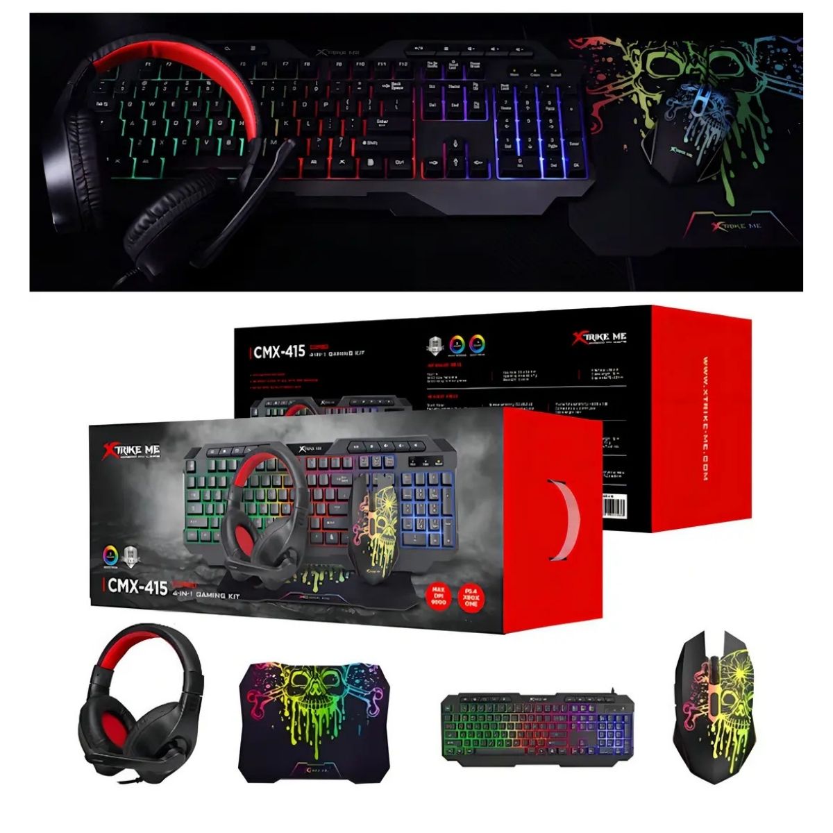 COMBO GAMER 4 EN 1 XTRIKE-ME - Imagen 2