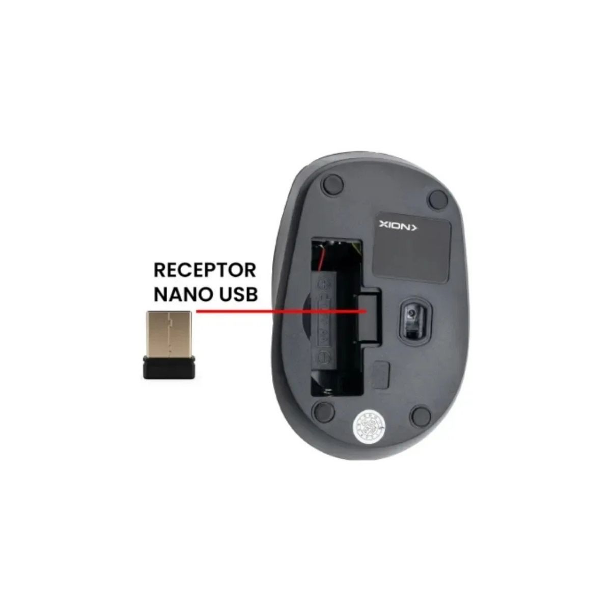 COMBO TELCADO Y MOUSE INALAMBRICO XION NEGRO - Imagen 4