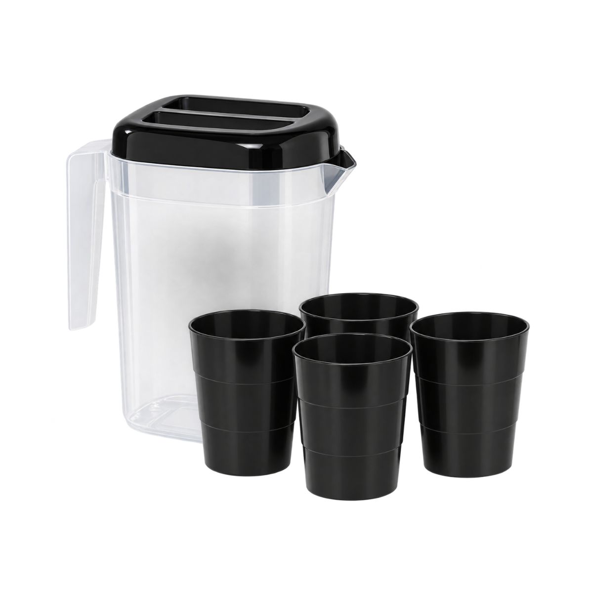 Juego de Jarra Jaguar 2 L con 4 Vasos – Negro