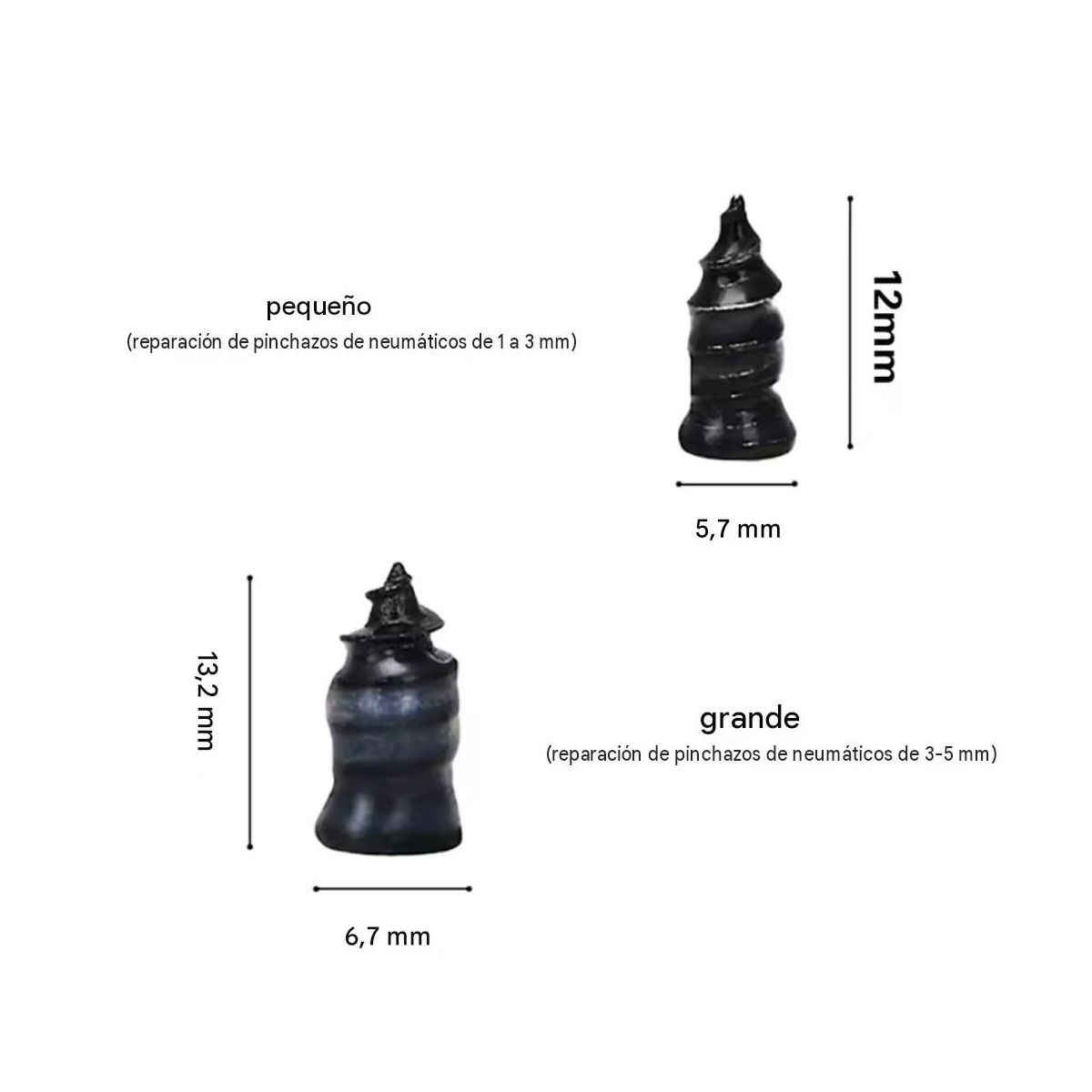 Kit Repara Pinchazos Neumáticos Tarugo Tornillo X10 - Imagen 2