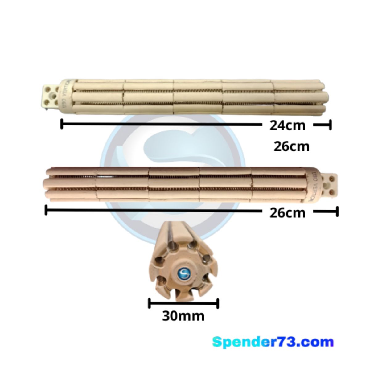 Resistencia calefón 1000W horizontal para termotanque con vaina