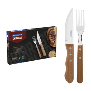 Juego para churrasco Tramontina Dynamic de 12 piezas con mangos de madera natural