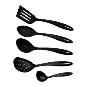 Juego de utensilios de cocina Tramontina Ability de 5 piezas en nylon negro, ref. 25199/007