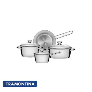 Batería de cocina Tramontina Allegra de 4 piezas en acero inoxidable - imagen 1