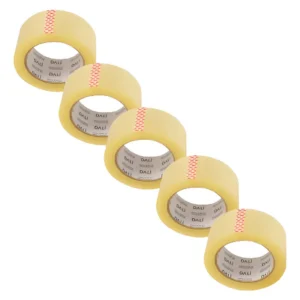 Cinta de empaque ancha transparente 100 m pack de 5 rollos