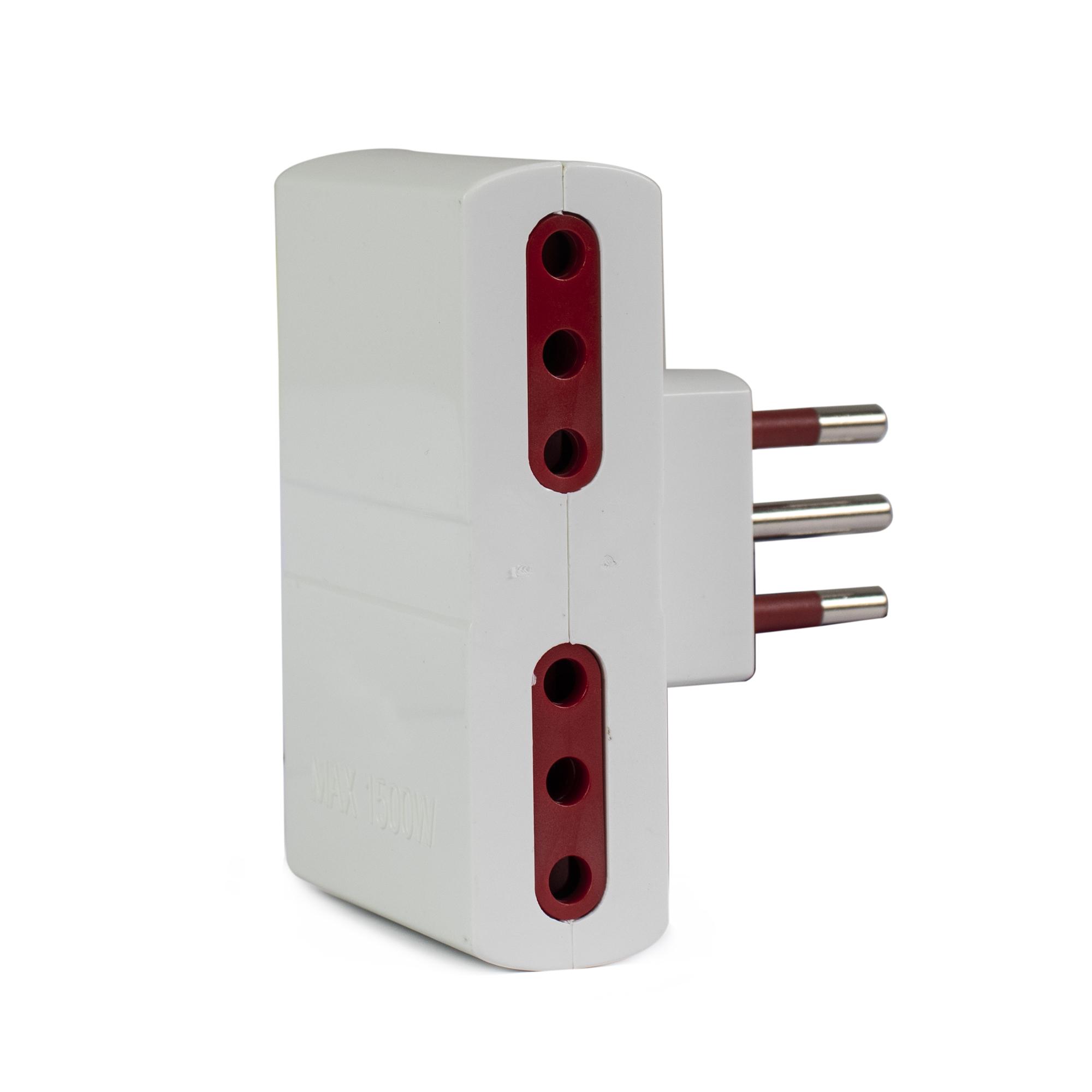 Adaptador Conatel 4 tomas tres en línea 10 A modelo 711001