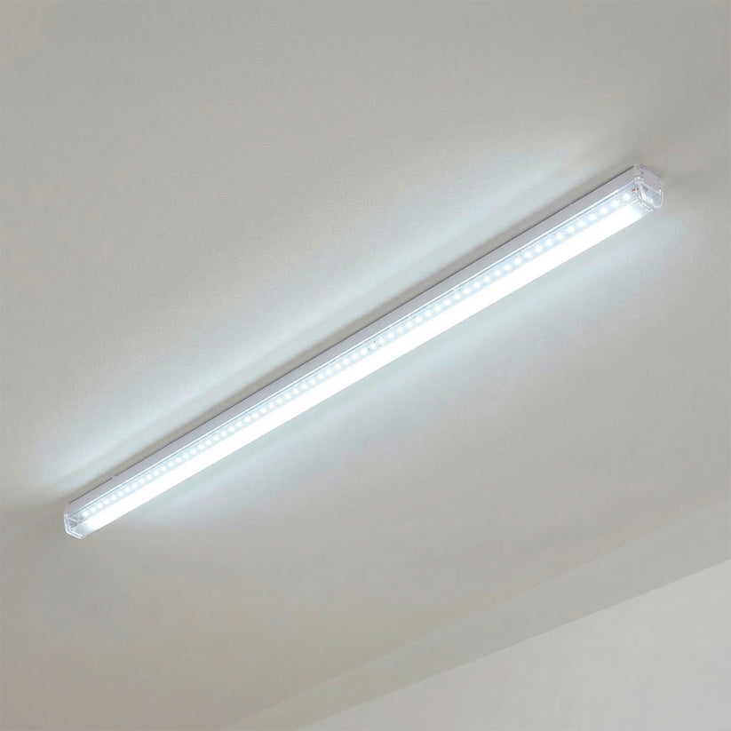 Tubo LED integrado T5 de 120 cm y 18W con soporte, luz fría 6500K
